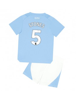 Billige Manchester City John Stones #5 Hjemmedraktsett Barn 2023-24 Kortermet (+ Korte bukser)